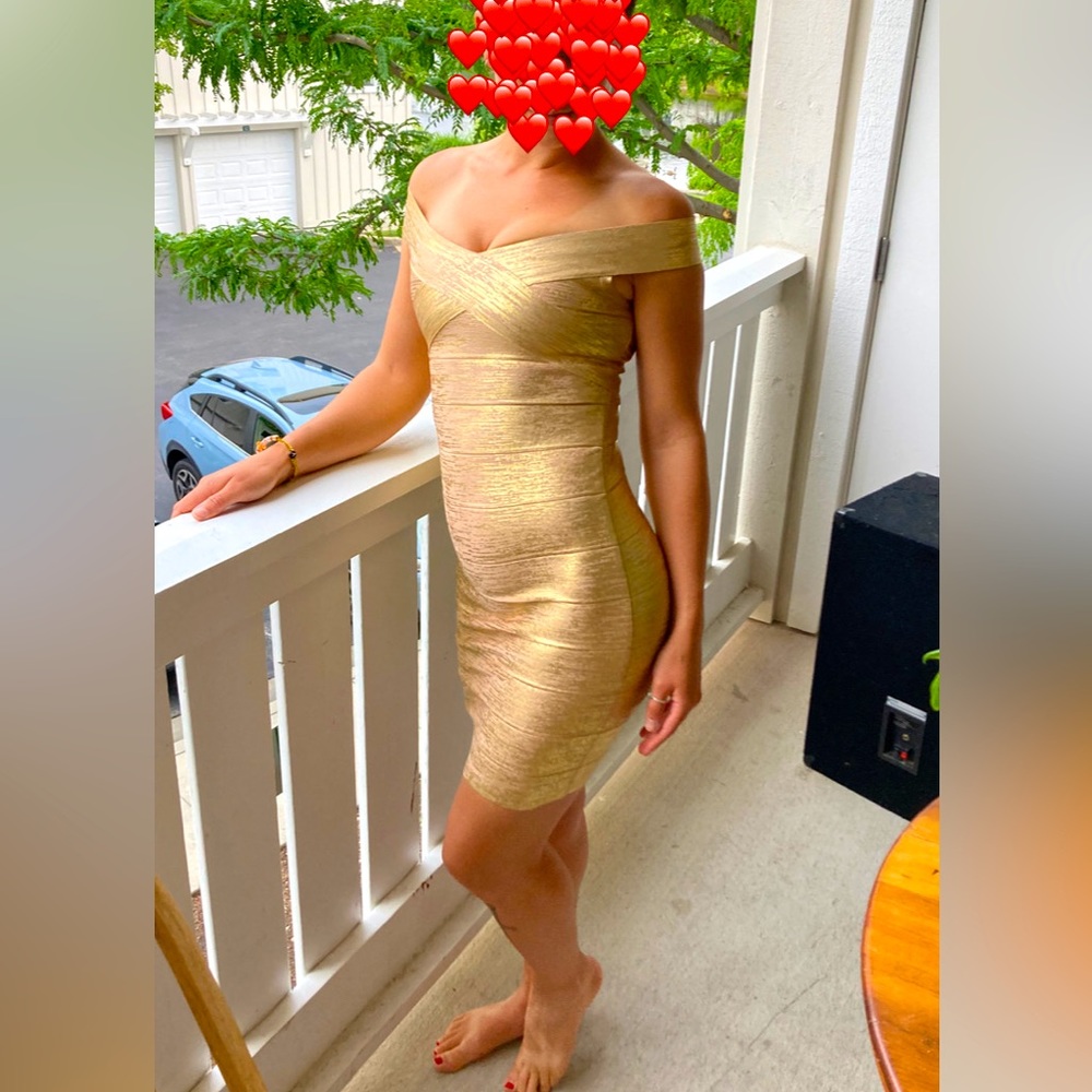 Super sexy, golden, unique dress. Size S - fits like a 6.